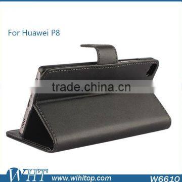 High Grade Folio Style PU Leather Flip Back Cover Wallet Case for Huawei P8 photo-3