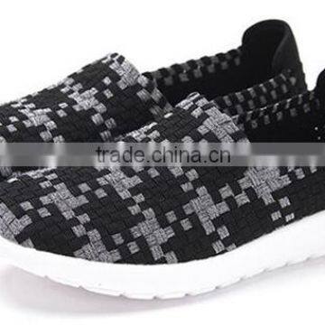 China Factory Handmade Woven Elastic Casual Shoes