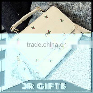 Low Price Blue PU Shoulder Bag With Zipper