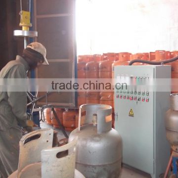 Roller bed type through steel bottle shot blasting machine