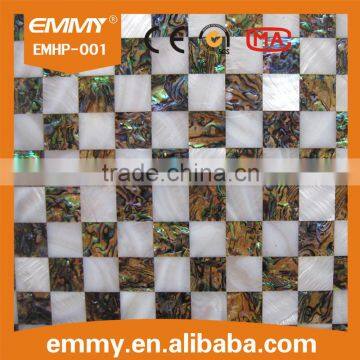 lowest price hot sale square abalone shell mosaic wall tile river shell panels