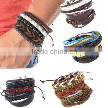 Multilayer Leather Bracelet Set For Men Leather Bracelet Wholesale