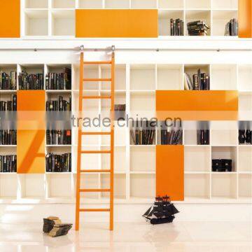 book cabinet ladder sliding rollers