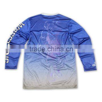 Custom Blank Plus Size Sublimation Printing 100% Polyester Long Sleeve t Shirts photo-2