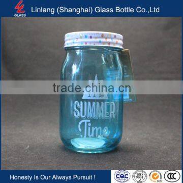 Beverage bottle 16oz 17oz 32oz 550ml glass drinking mason jar