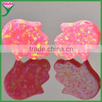 factory wholesale peruvian synthetic cherry pink price fire opal, opal hamsa hand