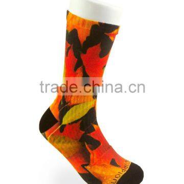 Seamless sweat-absorbent terry socks 3D print jacquard compression cotton socks