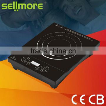 Hot sale crystal panel kitchen appliance induction cooker (CE.CB.RoHs)