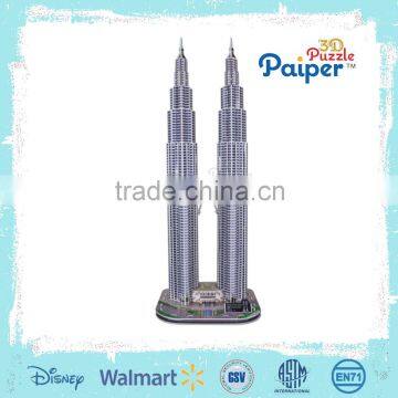 Petronas twin towers puzzle model brain toy