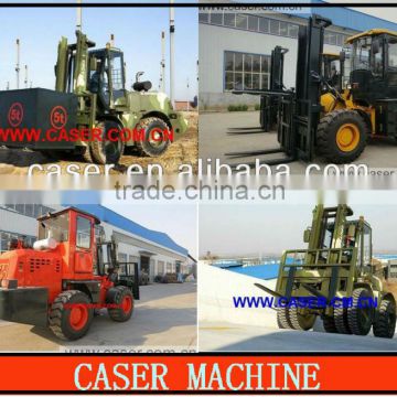 4X4 Rough terrain diesel forklift 5 tons CPCY50 with cummins engine