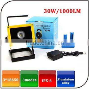 2015 runtime 6 hours 8.4V aluminium alloy waterproof 10W rechargeable outdoor spot beam led flood light