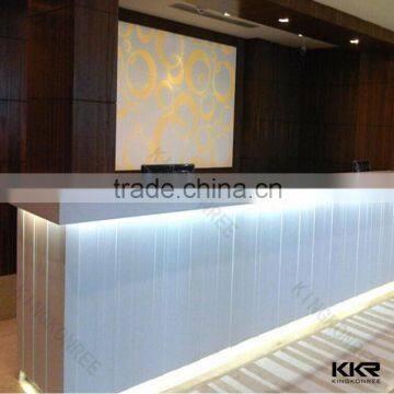 high gloss long restaurant reception desk office reception table