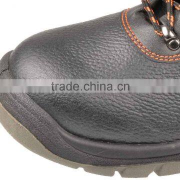 Anti-Puncture Slip Top Smooth Leather Toe Cap Safety Shoes photo-5