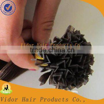 Top Quality Unprocessed 100% Brazilian Virgin Hair,Double Drawn Hair V Tip Hair Extensions
