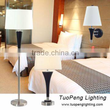 Brushed Nickel and Black Wood Desk Lamp,Floor Lamp,Wall Sconce
