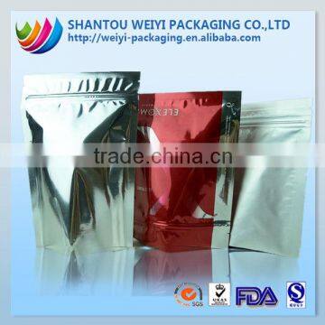 plastic food vacuum packaging bag stand up aluminum foil zip lock plastic pouch bags with zipper