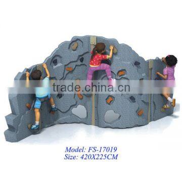 Plastic or marmoreal outdoor climbing rock