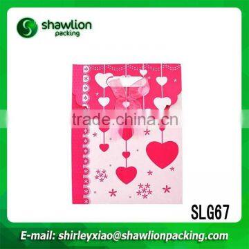 Sealing Accept Custom Pink and White Paper Bags for Gifts
