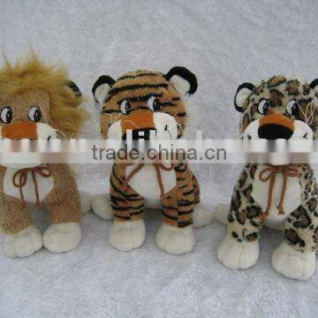 JM7426 plush leopard, plush tiger, plush lion