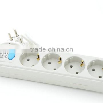 4 way DE standard full copper 10A electrical extension socket