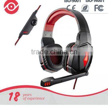 Yes Hope Over-ear professional stereo gaming headset headphone with microphone volume control and noise-canceling function