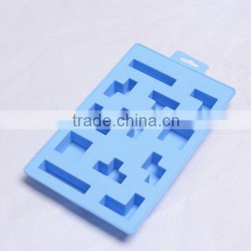 Customized unique silicone Tetris ice cube tray