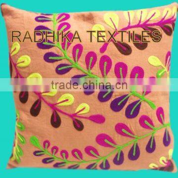 RTCC-2 new embroidery design Suzani embroidered cushion cover high fashion home decor Leaflet theme cushion covers jaipur