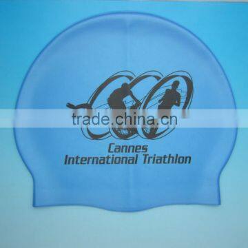 Fashionable Best Quality Adult or Kid Size Customized Logo Printing Waterproof Silicone Swimming Cap photo-5