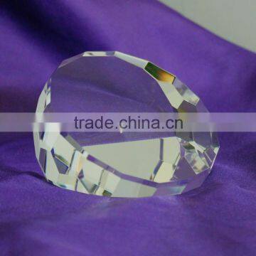 2016 crystal glass etched paperweight made in china