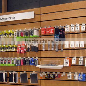 Wooden Mobile Phone Shop Wall Display Designs