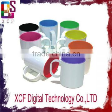 11oz top grade inner colourful polymer sublimation mug