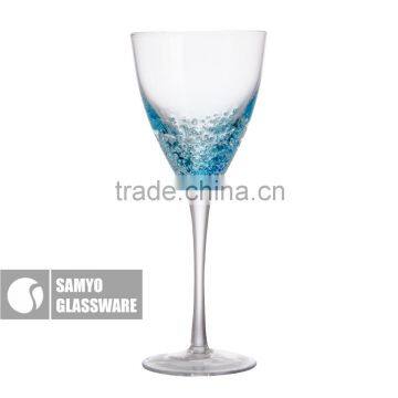 SAMYO handmade wholesale lead free red wine glass with dot