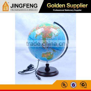 32cm Large PVC World Globe Plastic Globe Administative and Terrain With Lighting