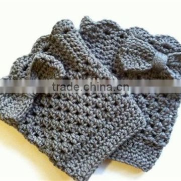 Fashion Crochet Knitted Boot Cuffs With flower for Women