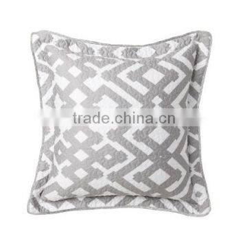 Zig Zag Natural Square Cushion Filled