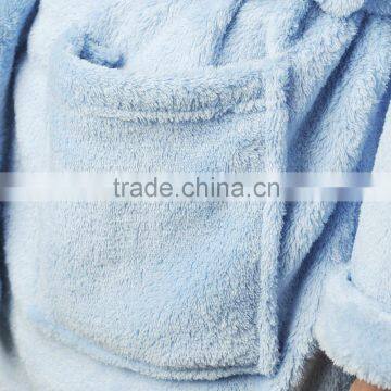 Super Soft Waterproof Microfiber Coral Fleece Bathrobe photo-5