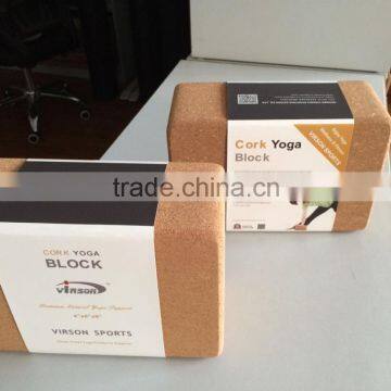 Virson yoga&pilates type yoga block cork