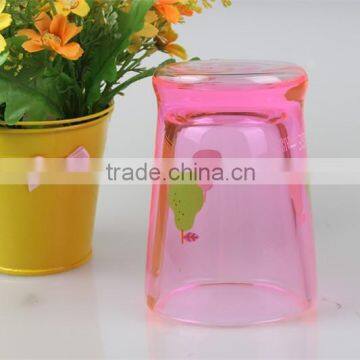 China Factory Unique Shape Borocilicate Tea Coffee Drinking Custom Double Wall Glass Cup For Sale