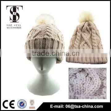 Knitted Pattern and Common Fabric Feature knit beanie