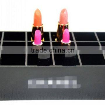 Black Acrylic18 lipstick Holder, Cosmetic Makeup Brush Organizer Display Stand Case