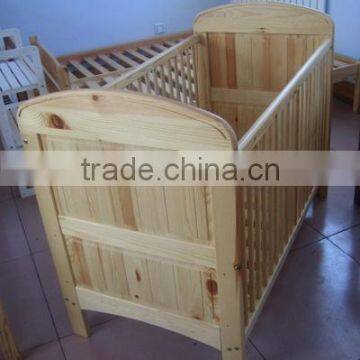Solid Pine Wood Baby Cot Bed