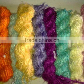 solid colored banana silk yarns for yarn stores, knitters , art and crafts,