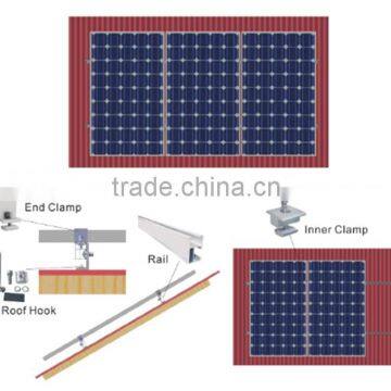 5kw Pitched solar metal roof mounting system