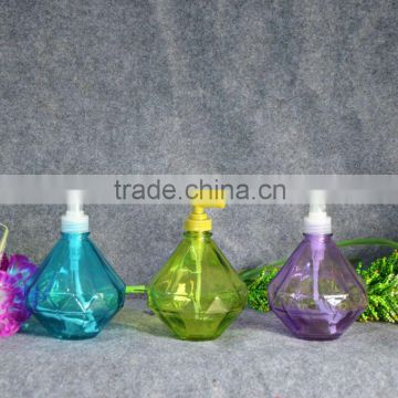 diamond shaped glass lotion bottle