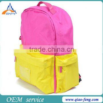 Qiaofeng custom polyester cute waterproof backpack bags for high school girls