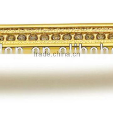 Gold plated crystal furniture cabinet pull handle