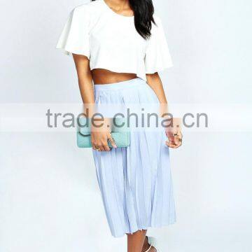 Cheap Pleated Woven Cheap Women Skirt