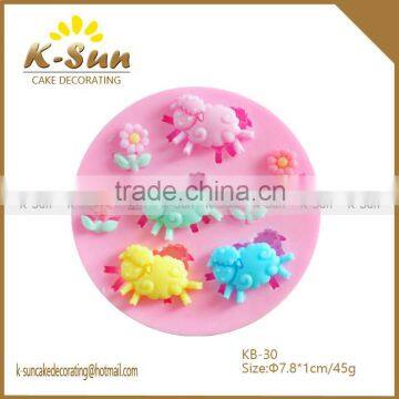 K-sun silicone chocolate mold sheep fondant decorations tools