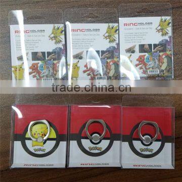 China Factory Pokemon Go ring holder for mobile Anime Pokemon Pikachu mobile phone ring holder Pokemon mobile bunker ring