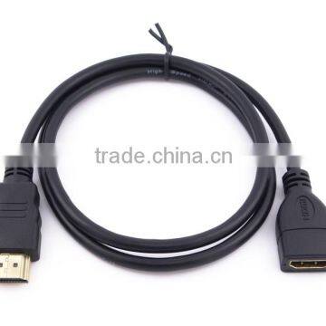 Male-Female Gender and Gold Connector Color slim hdmi cable 1.5m